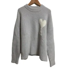 美品 ami alexandre mattiussi アミ アレクサンドル マテュッシ OFF WHITE ADC SWEATER アルパカ ニットセーター ライトグレー メンズ 古着 中古 USEDのサムネイル