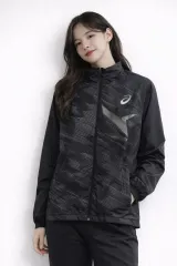 アシックス ブラック ウィンドブレーカー ジャケット