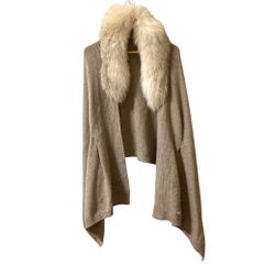 foxey フォクシー ジャケット ベージュ カシミヤ ファー シャギー 38