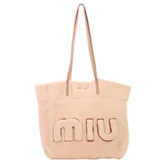 MIU MIU ミュウミュウ シープファー ムートン トートバッグ ピンク  レディース 古着 中古 USED