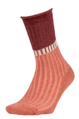 ノースイースト メンズ アンダーウェア 靴下 Northeast Outfitters Cozy Cabin Womensolid Roll Top Socks Pink ピンク
