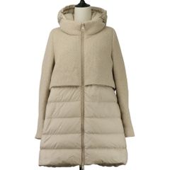 美品 HERNOヘルノ ドレープ フード付き アシンメトリーヘム コート 