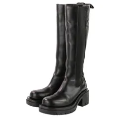 良品 Bottega Veneta ボッテガヴェネタ ラグ ロングブーツ 38 25.0cm程度 ブラック レディース 古着 中古 USED