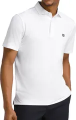 ウィルソン メンズ トップス ポロシャツ Wilson Mens League Tennis Polo Bright White ホワイトのサムネイル