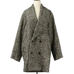 美品 23AW BLAMINK ブラミンク ヘリンボーン ツイードコート 7925-299-0374 サイズ36 ブラック レディース 古着 中古 USEDのサムネイル