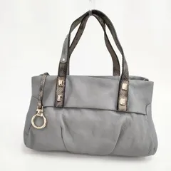 FRANCESCO BIASIA レザー 牛革 トートバッグ グレー レディース フランチェスコ・ビアジア【中古】6-0312G∞のサムネイル