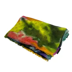 美品 LOUIS VUITTON ルイヴィトン エトールモノグラムアールジービー 大判ストール MP2318 マルチカラー レディース 古着 中古 USED