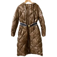 美品 24AW Max Mara マックスマーラ THE CUBE ナイロン ロング フーデッドダウンコート サイズ36 ブラウン レディース 古着 中古 USEDのサムネイル