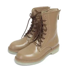 新品同様 25AW Max Mara マックスマーラ アーバンコンバクト レザー アンクルブーツ ショートブーツ サイズ36.5 23.5cm相当 ブラウン レディース 古着 中古 USEDのサムネイル