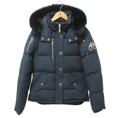 美品 Moose Knuckles ムースナックルズ フォックスファー ダウンジャケット 21A-MK2229L3Q サイズS ネイビー レディース 古着 中古 USEDのサムネイル