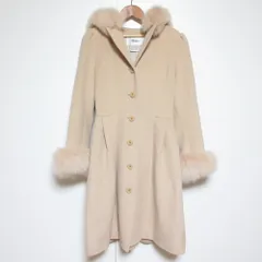 Rene ルネ フォックスファー アンゴラブレンド プリンセスコート 34 ベージュ レディース 古着 中古 USED