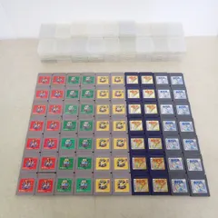 ☆GB/GBC ゲームボーイ/カラー ポケットモンスター 赤/緑/黄/金/銀 まとめて70本セット ソフトケース100点以上付 ポケモン Pokemon【IO