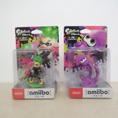 ☆未開封 スプラトゥーン amiibo ボーイ（ネオングリーン）/イカ（ネオンパープル） まとめて2点セット【IO