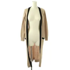 Liala×PG リアラ バイ ピージー ロングカーディガン ニット S ベージュ 黒 /NR ■ECC001