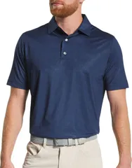 フットジョイ メンズ トップス ポロシャツ プリント FootJoy Menspeckle Print Lisle Golf Polo Navy ネイビーのサムネイル