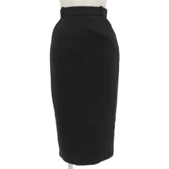 CHANEL シャネル ヴィンテージ ロングスカート P12237 ウール 黒 中古・古着通販】CHANEL (シャネル) シルクロングスカート ブラック