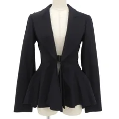 CELINE セリーヌ by Phoebe Philo フィービー期 デザイン ドレープジャケット アウター レディース ウール ネイビー 36のサムネイル