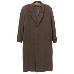 美品 AD1989 COMME des GARCONS HOMME コムデギャルソンオム ヴィンテージ ウール チェスターコート M ブラウン メンズ 古着 中古 USED