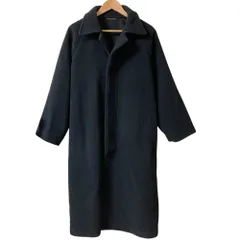 美品 21AW Deuxieme Classe ドゥーズィエムクラス CANGIOLI社製生地 ステンカラーコート チャコールグレー レディース 古着 中古 USEDのサムネイル
