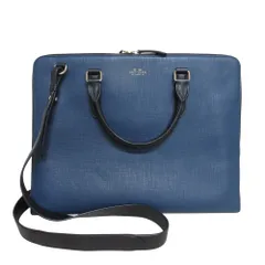 新品同様 SMYTHSON スマイソン レザー 2WAYブリーフケース ショルダーバッグ ダークブルー メンズ レディース 古着 中古 USEDのサムネイル
