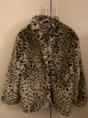 ヒョウ柄 レオパード ファー ジャケット ショート コート