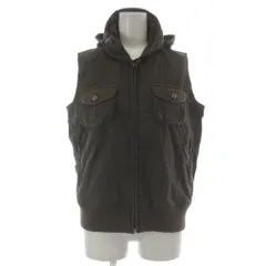 スミスアメリカン SMITH'S AMERICAN ベスト LL カーキ フード付き ワークデザイン アメカジ ジップアップ /GR ■ECC001