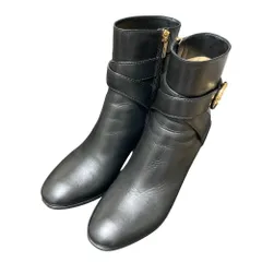 美品 JIMMY CHOO ジミーチュウ BLANKA 85 アンクルブーツ サイズ37 約23.5cm ブラック レディース 古着 中古 USEDのサムネイル