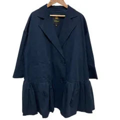 良品 Drawer ドゥロワー スソギャザー ジャケット 6522-299-0524 サイズ36 ネイビー レディース 古着 中古 USEDのサムネイル