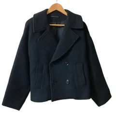 美品 Y's Yohji Yamamoto ワイズ ヨウジヤマモト ウール アルパカブレンド ダブルブレスト ショートコート サイズ1 ブラック レディース 古着 中古 USEDのサムネイル