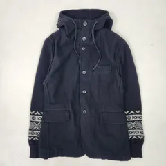 BLACK COMME des GARCONS　ジャケット　ブラックコムデギャルソン 袖 切り替え フーデッドコート ブラック M L相当のサムネイル