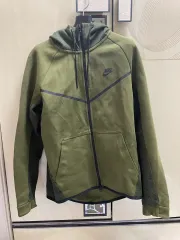 ナイキ テック フリース フーディー ジップアップ オリーブ グリーン M