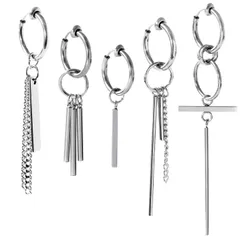 【即日発送】穴なし 韓国 ノンホールピアス レディース フープイヤリング 両耳セット イヤーカフ フェイクピアス メンズ イヤリング