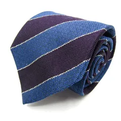 ダンヒル ブランド ネクタイ シルク ストライプ柄 ハンドメイド PO メンズ ネイビー Dunhill 【中古】