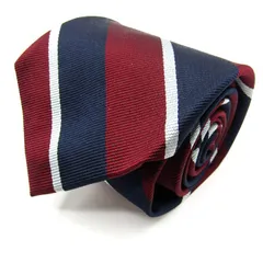 ジェイプレス ブランド ネクタイ シルク ストライプ柄 ハンドメイド PO メンズ レッド J.PRESS 【中古】