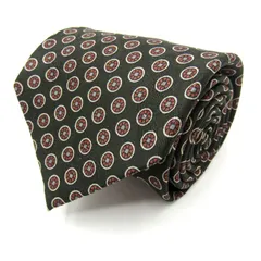 バーバリーズ ブランド ネクタイ シルク 小紋柄 ドット柄 PO メンズ カーキ Burberrys 【中古】