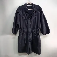 ブラック デニム 7分 オールインワン 95 サイズ 春 秋 59272