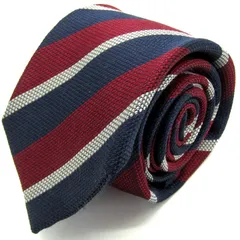 ビームスハート ブランド ネクタイ ストライプ柄 グラデーション シルク PO メンズ ネイビー BEAMS HEART 【中古】