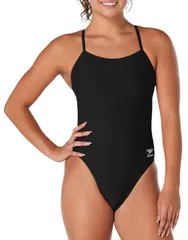 スピード レディース 水着 上下セット プラスサイズ Speedo Womens Endurance Plusolid One Back Black ブラック