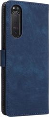 100h2587 【KSK】SONY Xperia 5 II 5G SO52A SOG02 A002SO(6.1インチ)対応 手帳型 ケース  手帳型  xperia 5ii DarkBlue