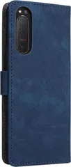 100h2587 【KSK】SONY Xperia 5 II 5G SO52A SOG02 A002SO(6.1インチ)対応 手帳型 ケース  手帳型  xperia 5ii DarkBlue