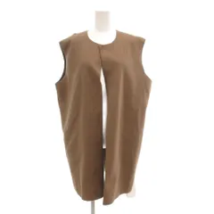 ラウアー LAUIR タグ付き ベスト ロングジレ M 茶 ブラウン /AE ■GY53
