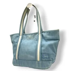 ポーターガール PORTER GIRL 吉田カバン トートバッグ ハンドバッグ ワンショルダー 肩掛け 自立可 デニム キャンバス ライトブルー ホワイト レディース カジュアル 通勤 通学 日本製 s79