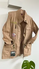 Osborne ベージュミリタリーマウンテンパーカー ジャケット 85-91-160