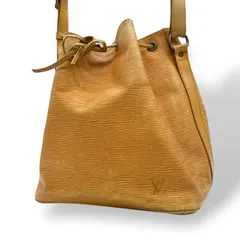 Louis Vuitton ルイヴィトン エピ プチノエ ショルダーバッグ ワンショルダー M44109 レザー イエロー 巾着型 ゴールド金具 バケットバッグ レディース D7