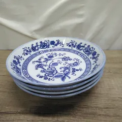 昭和レトロ 日本の陶磁器ブランド品 「コンソート・ジャパン」中皿 カレー皿 ４枚セット 中古品 U535