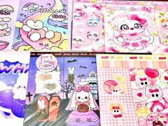 ラブ紙 5セット 0 8/韓国雑貨 文房具/在庫処分/ラブ紙/自作創作キャラクター