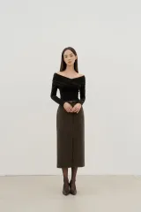 メビ SAERA スカート ミュート カーキ 0 サイズ