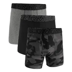アンダーアーマー メンズ アンダーウェア ボクサーパンツ Under Armour Mens Performance Tech Novelty 6 Boxer Briefs 3 Pack BlackNのサムネイル