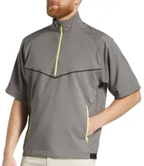 フットジョイ メンズ アウター ジャケット・ブルゾン シャツ FootJoy Mens Zephyr Short Sleeve Golf Windshirt Charcoal チャコールのサムネイル