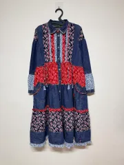 OILILY オイリリー パッチ デニム ONE PIECE ワンピース 176